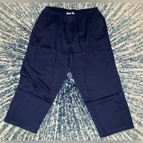 Only Necessities Blue Relaxed Fit Elastic Waist Pant (NWOT) - Picture 1 of 6
